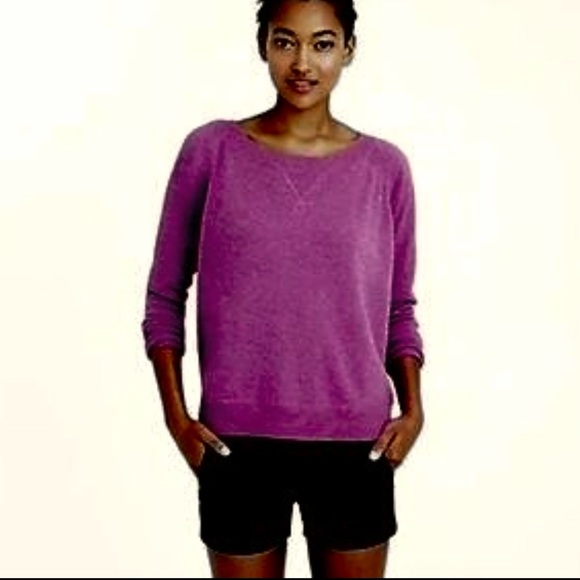 J. Crew Sweaters - J. Crew Italian Cashmere Boat-neck Sweater, Sweatshirt, size S, Purple
